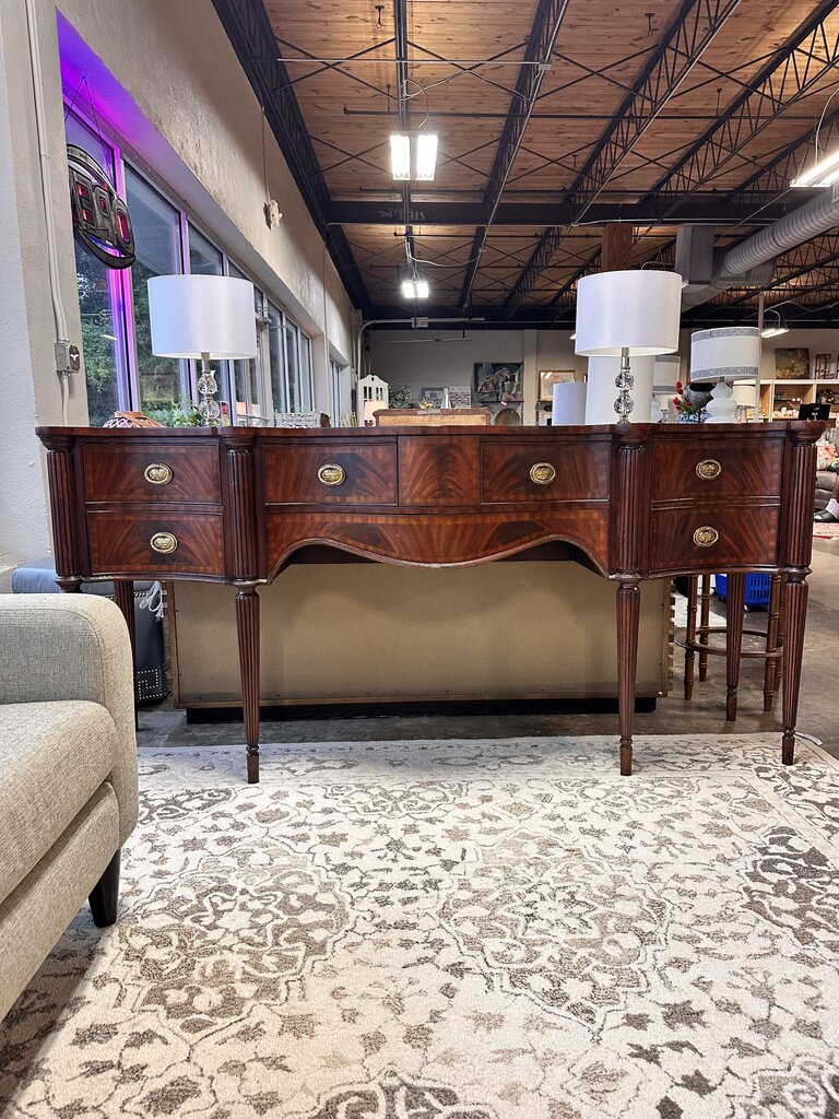 Maitland-Smith Mahogany 7 Drawer Serpentine Front Sideboard