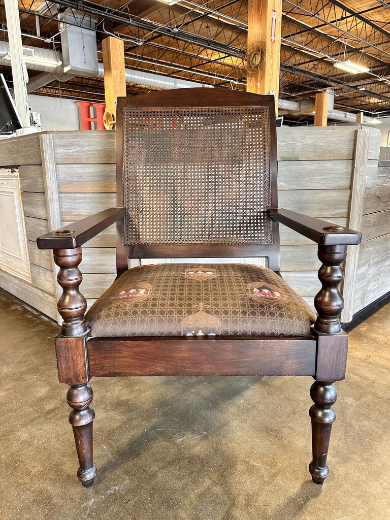 Large Spindle Cane Back Chair