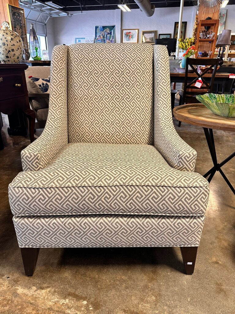 Geometric Design Wingback Chair