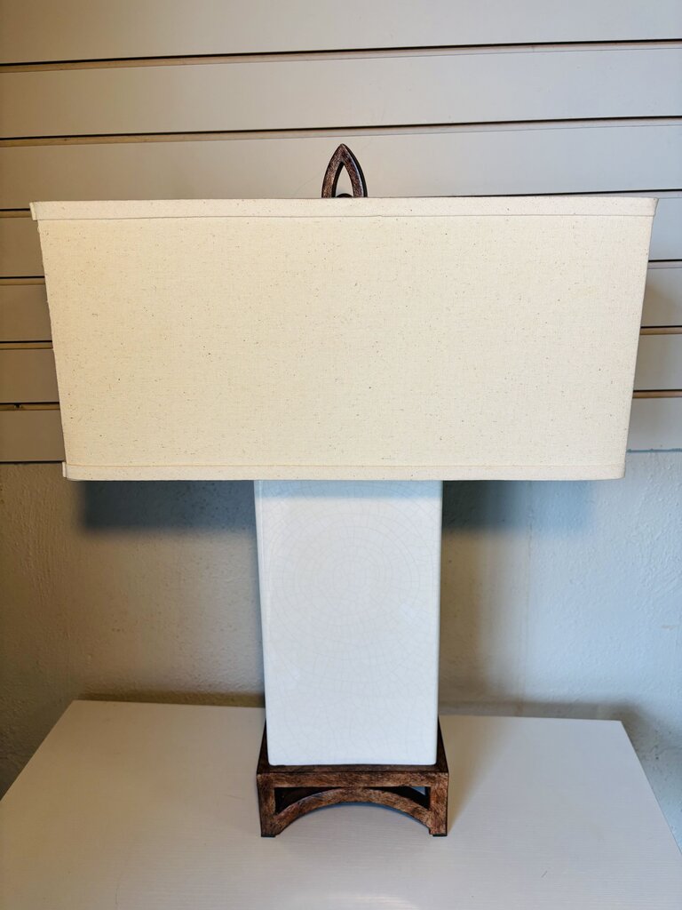 Crackled Ceramic Metal Base Lamp