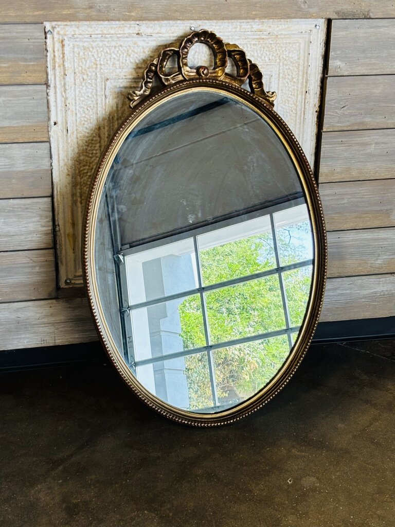 Vertical Gold Shell Mirror