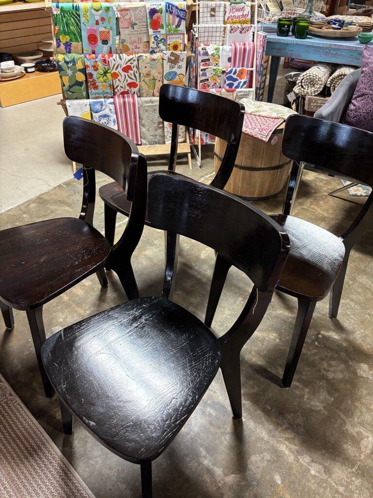 Set 4 Solid Dining Chairs