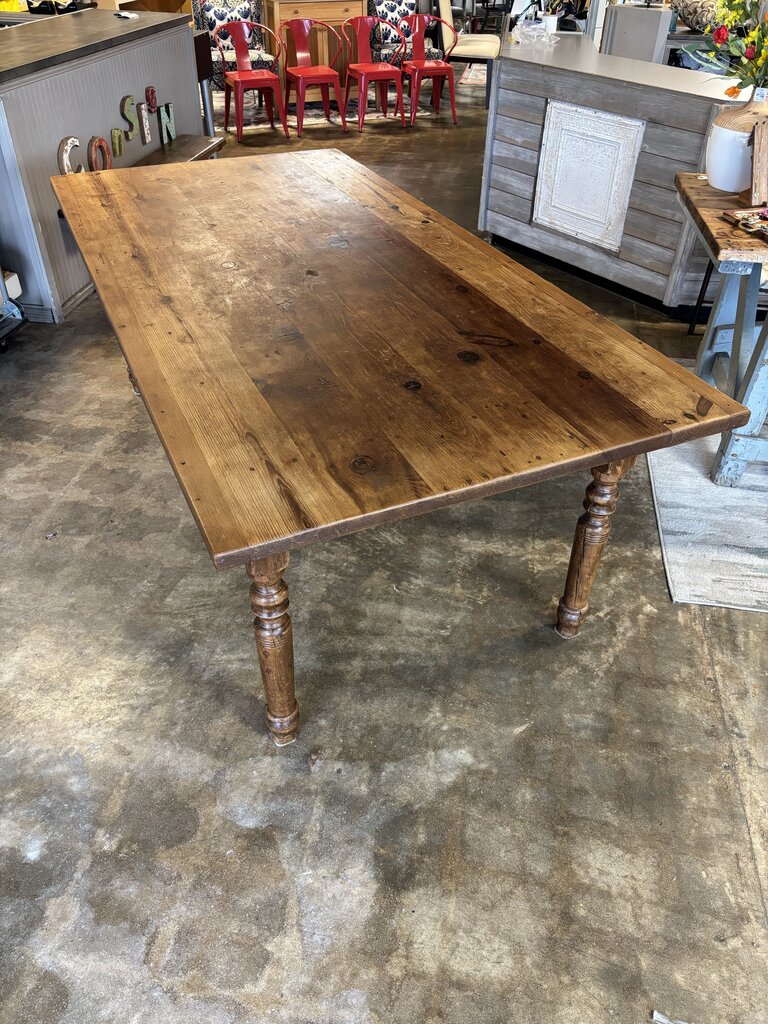 Wood Farmhouse Table with Drawer