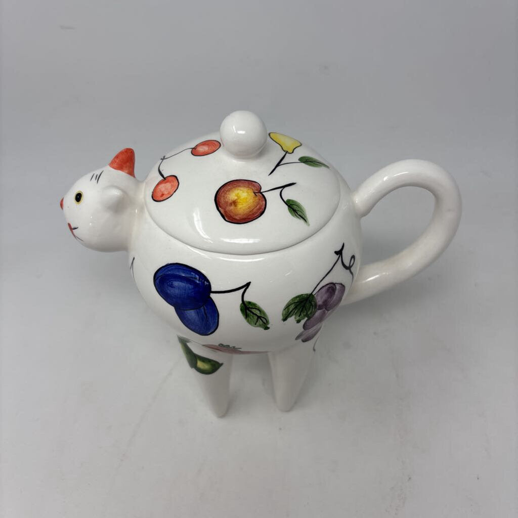 Ceramic Long Leg Cat Teapot