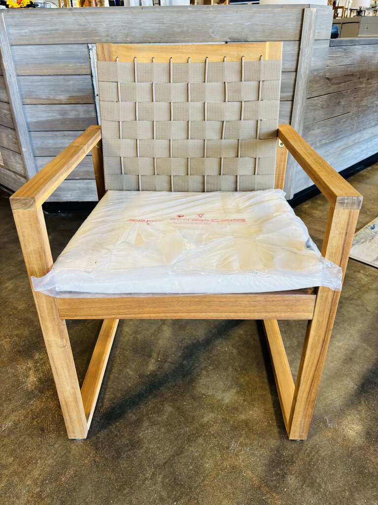 Wood & Woven Outdoor Chair