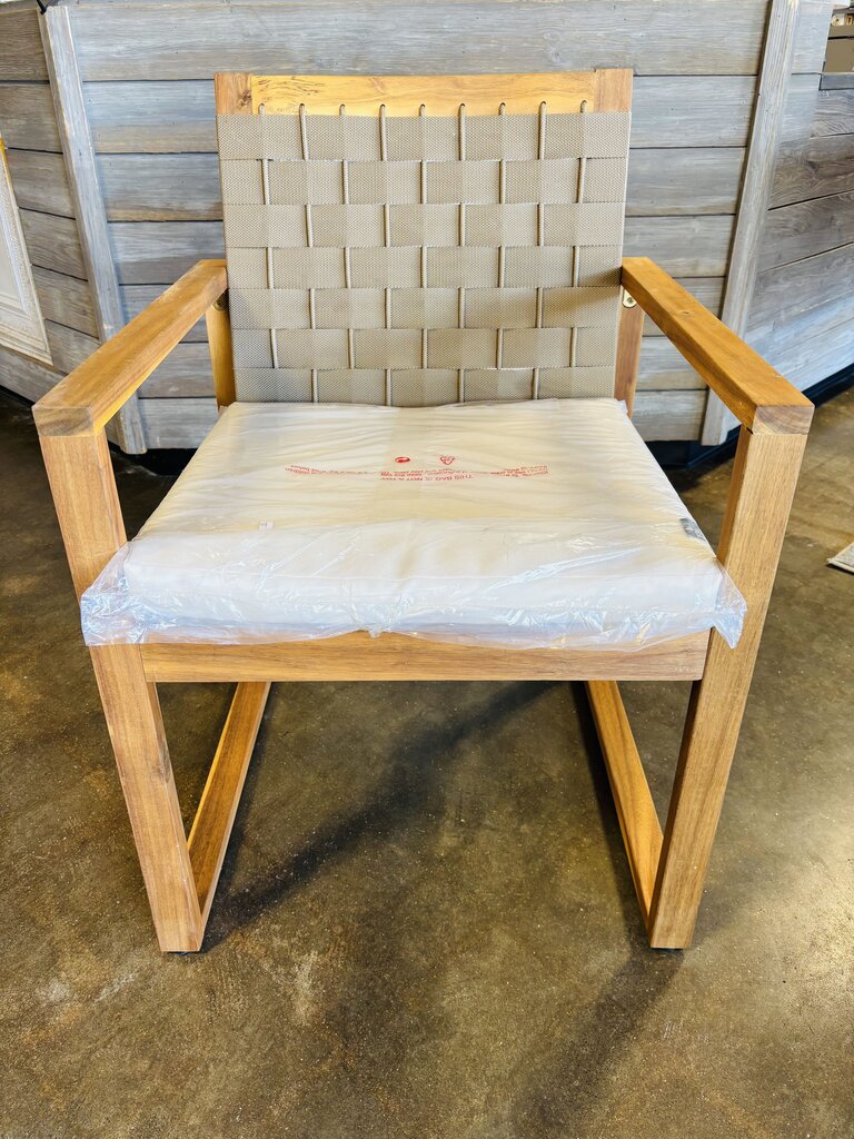 Wood & Woven Outdoor Chair