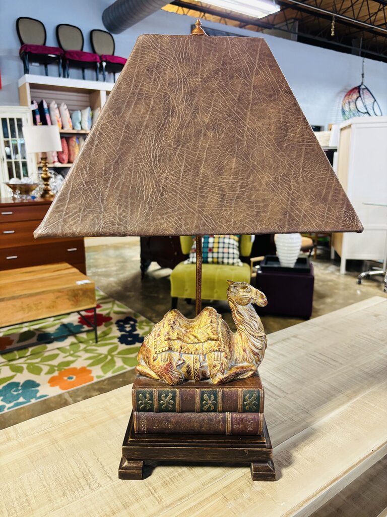 Gilt Camel Figural Lamp