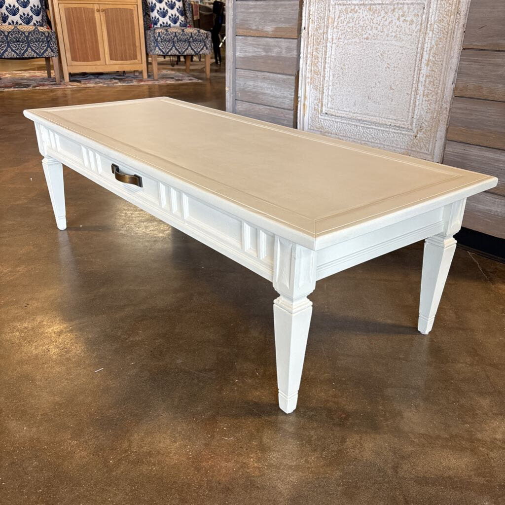 Painted Faux Drawer Coffee Table 50 X 20.25 X 15