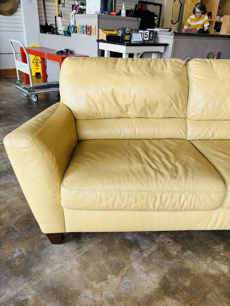 Leather Sofa 80"L