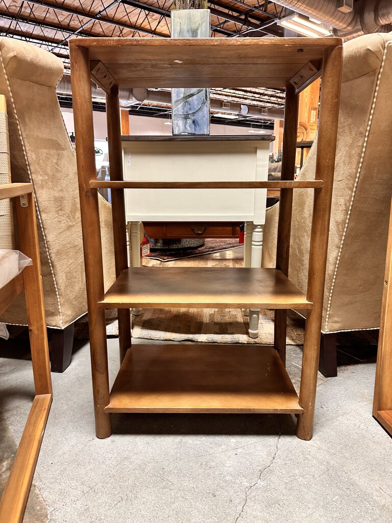 Wood 4 Tier Shelf 22 X 14.25 X 34