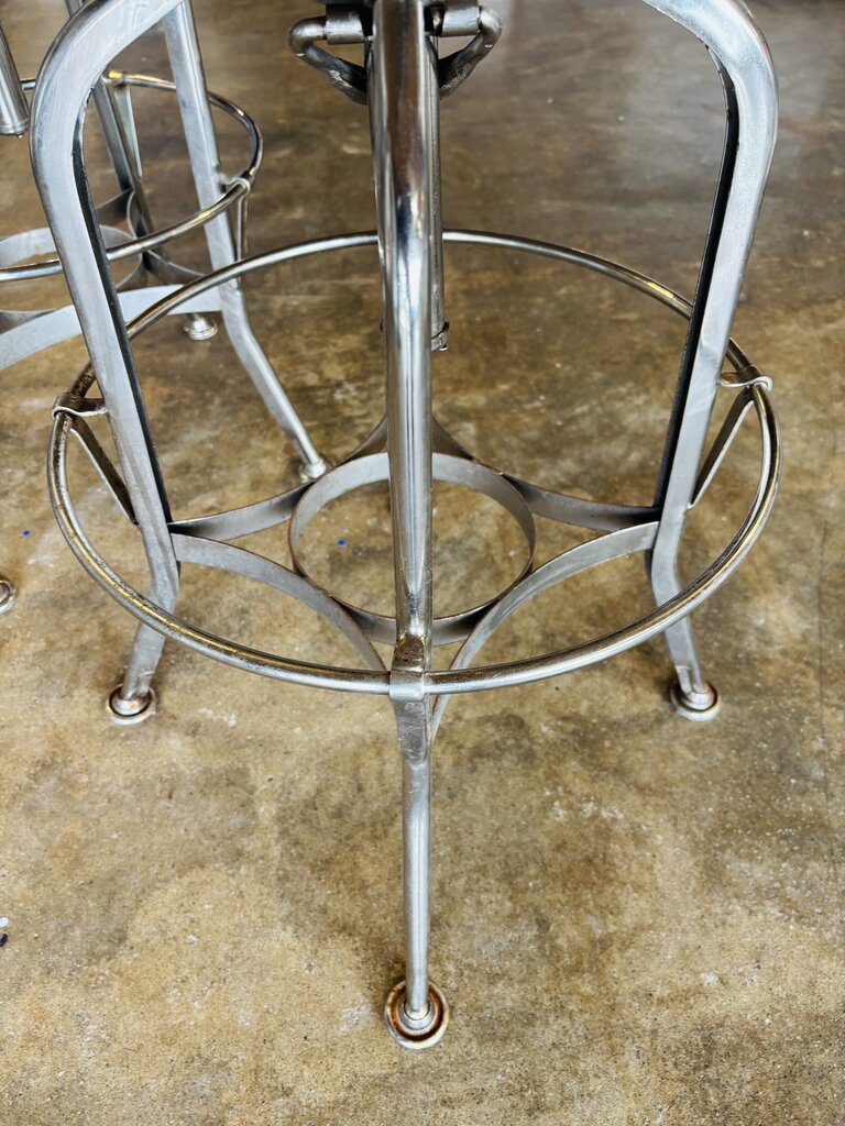Vintage Drafting Adjustable Swivel Stools Pair