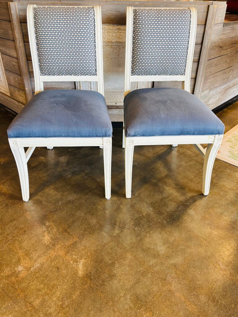 Upholstered Dining Chairs Pair