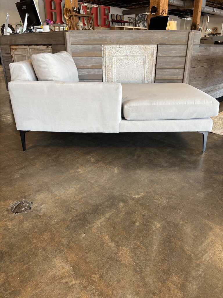 West Elm Chaise Gray