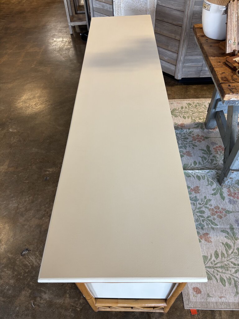 Painted Vanity/Desk with Bench 76 X 18.5 X 31