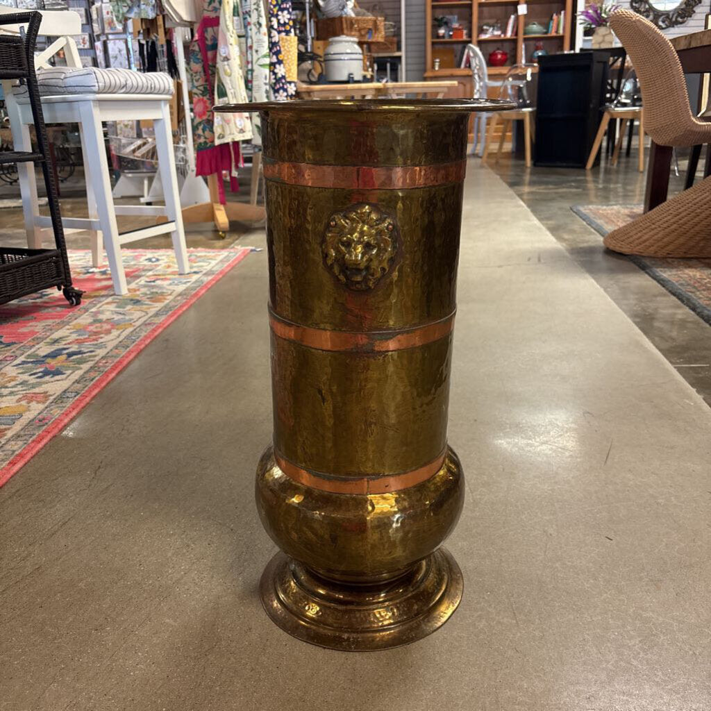 Hammered Metal Umbrella Stand 24"H
