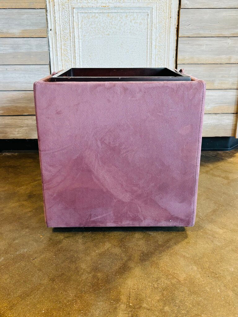 Rolling Storage Ottoman with Tray 18 X 18 X 19.5