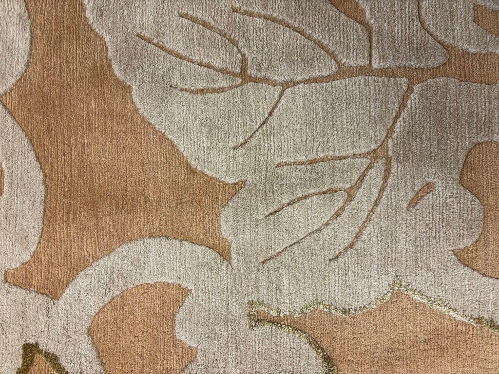Hand Knotted Nepal Floral Rug 69.25 X 104.25