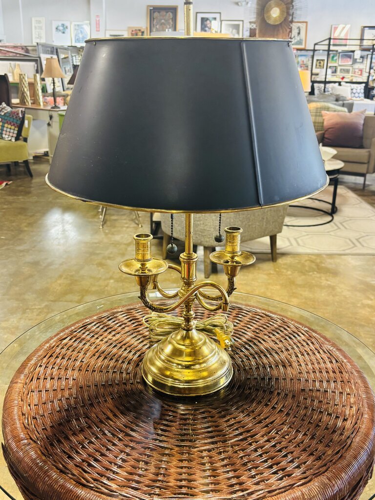 Vintage Bouillotte Candelabra Lamp