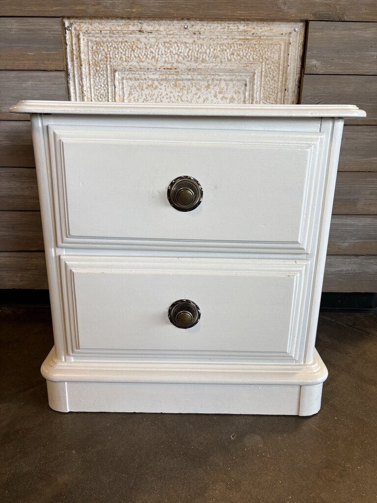 Painted Two Drawer Nightstand 24 x 17 x 24