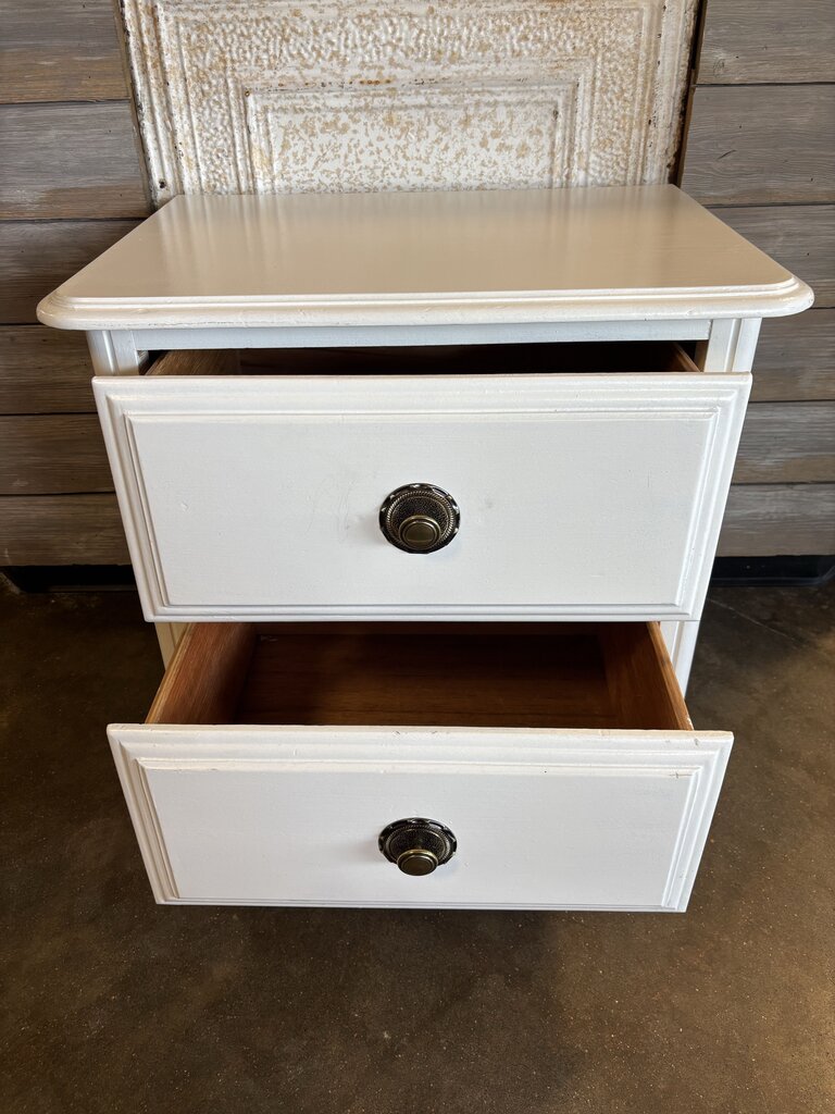 Painted Two Drawer Nightstand 24 x 17 x 24