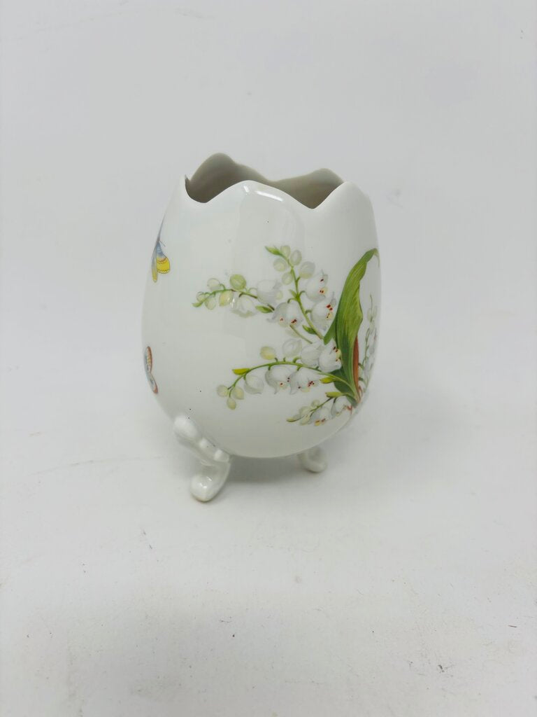 Vintage Limoges Porcelain Egg Vase