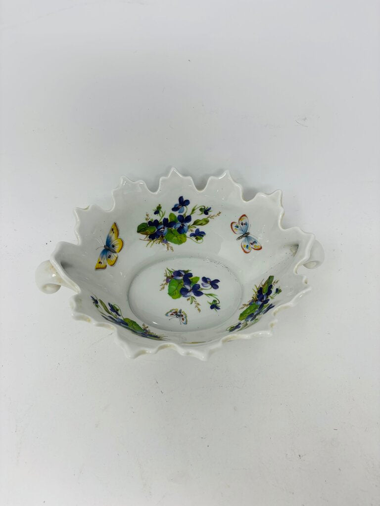 Limoges Porcelain Ruffled Edge Bowl