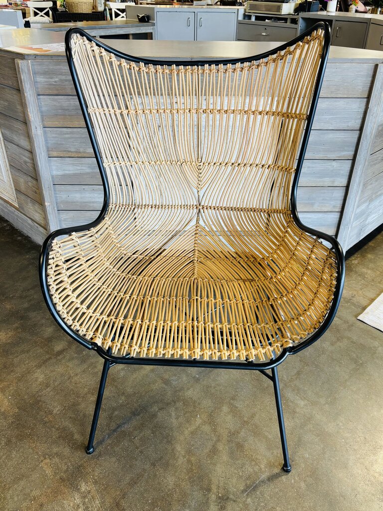 Woven Wicker/Metal Chair