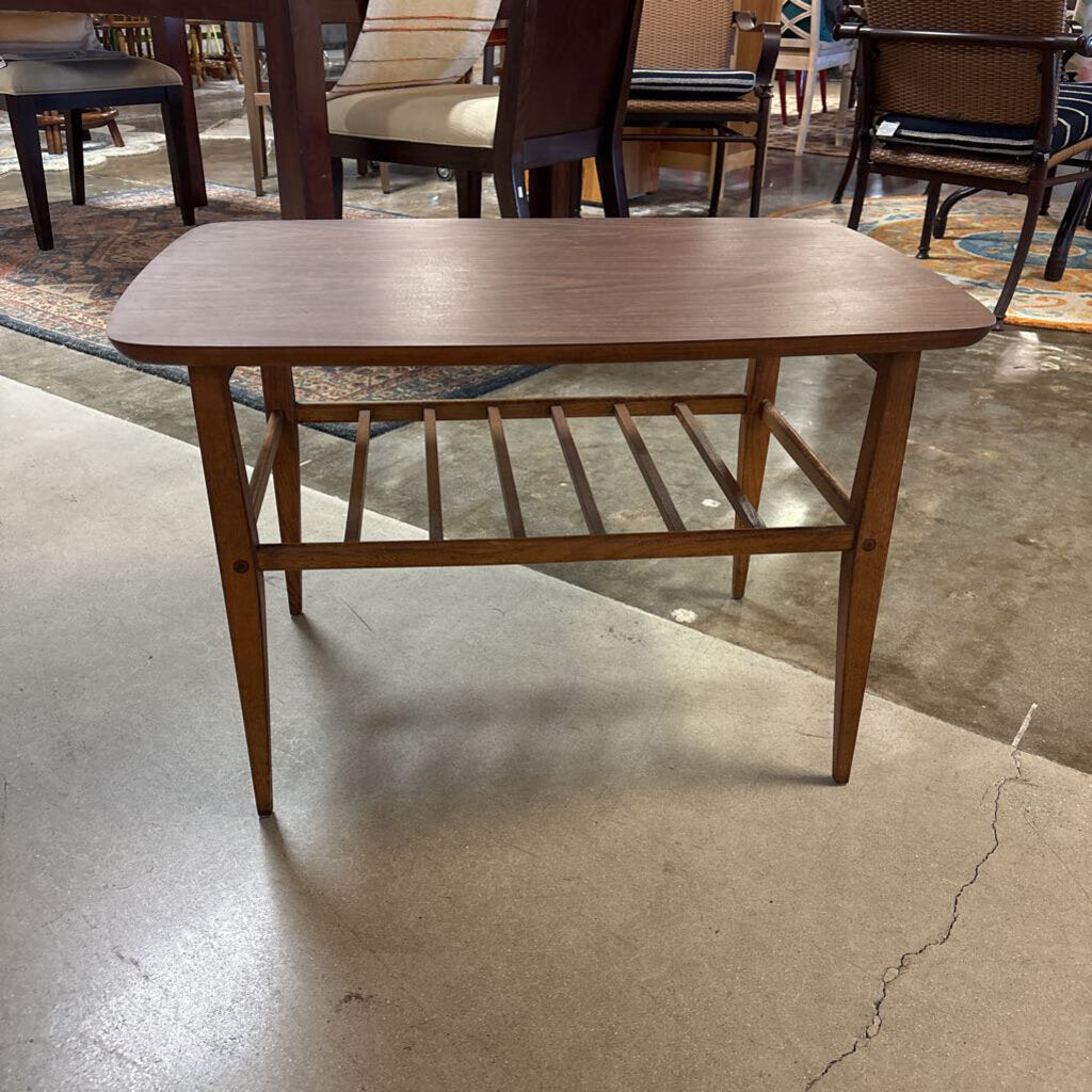 MCM Laminate Wood Accent Table 29.75 X 19.5 X 19