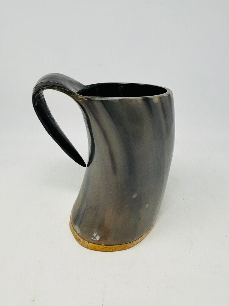 Ox Horn Viking Style Tankard w/Burlap Bag