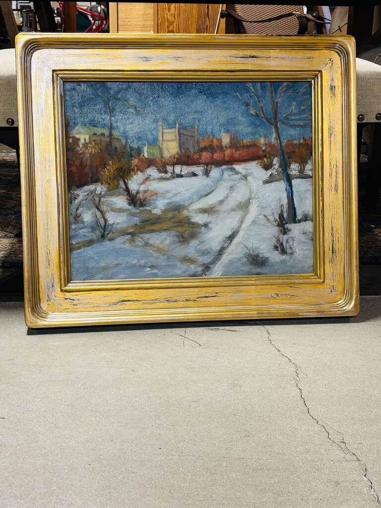 Snowy Path to Castle 26 X 22