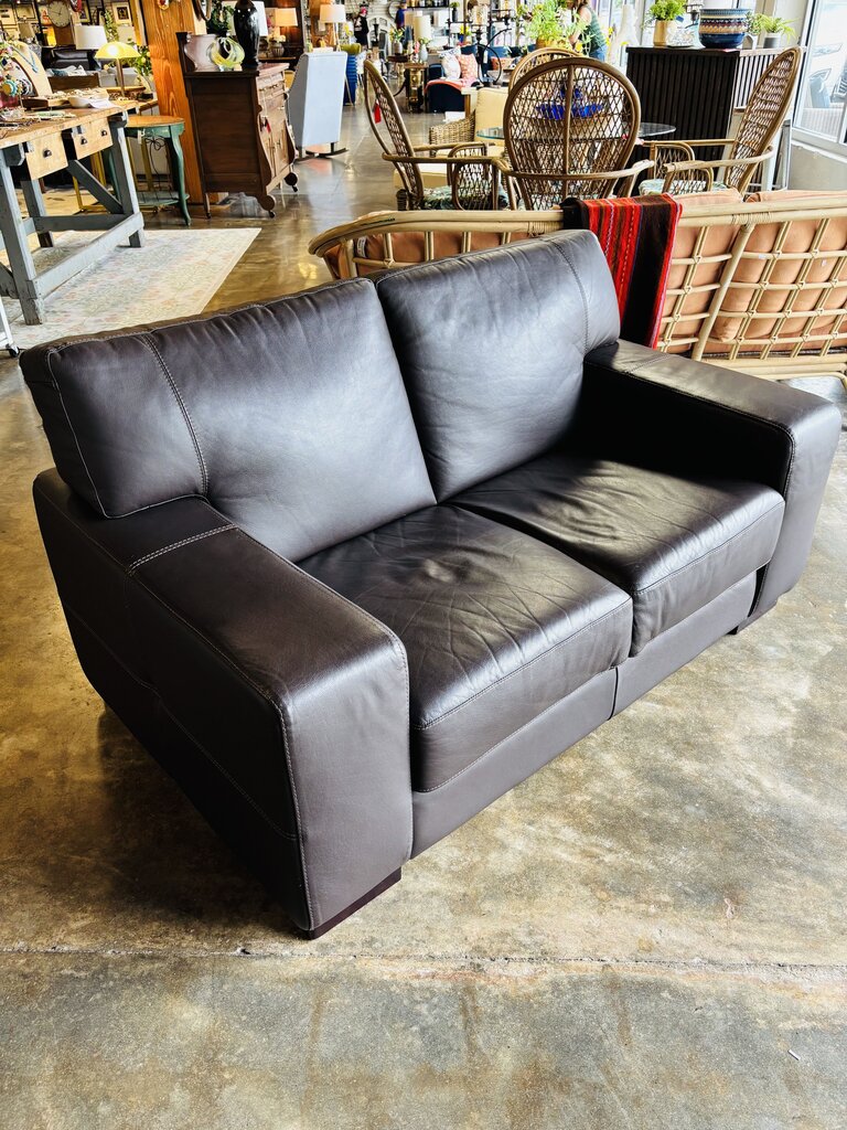 Leather Loveseat
