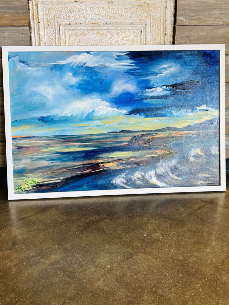 Signed Landscape Oil Painting 37.5 X 25.5