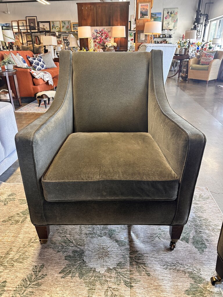 Lee Industries Velvet Club Chair