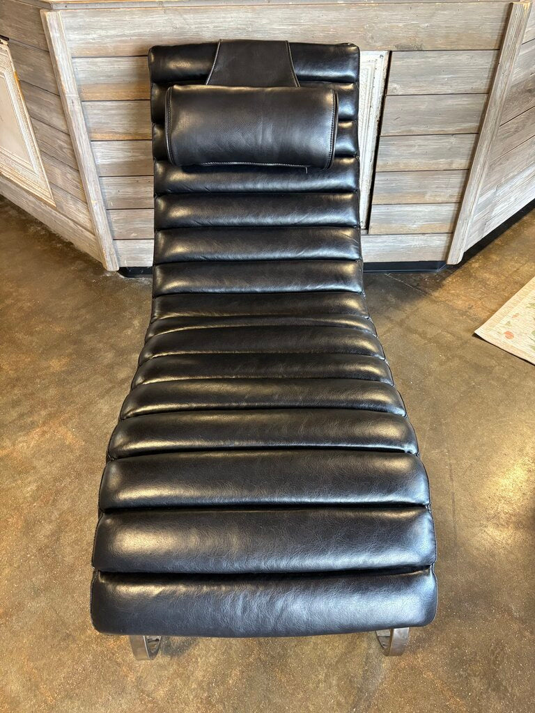 Houzz MCM Leather Chaise Lounge