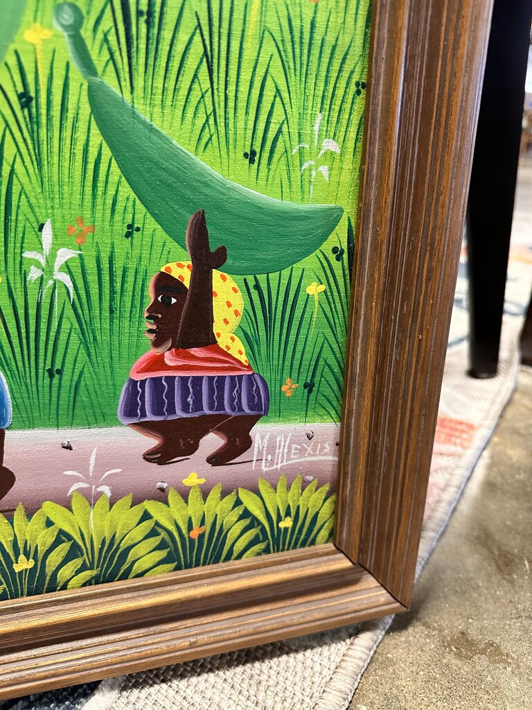 Framed Original Haitian Fruit Family