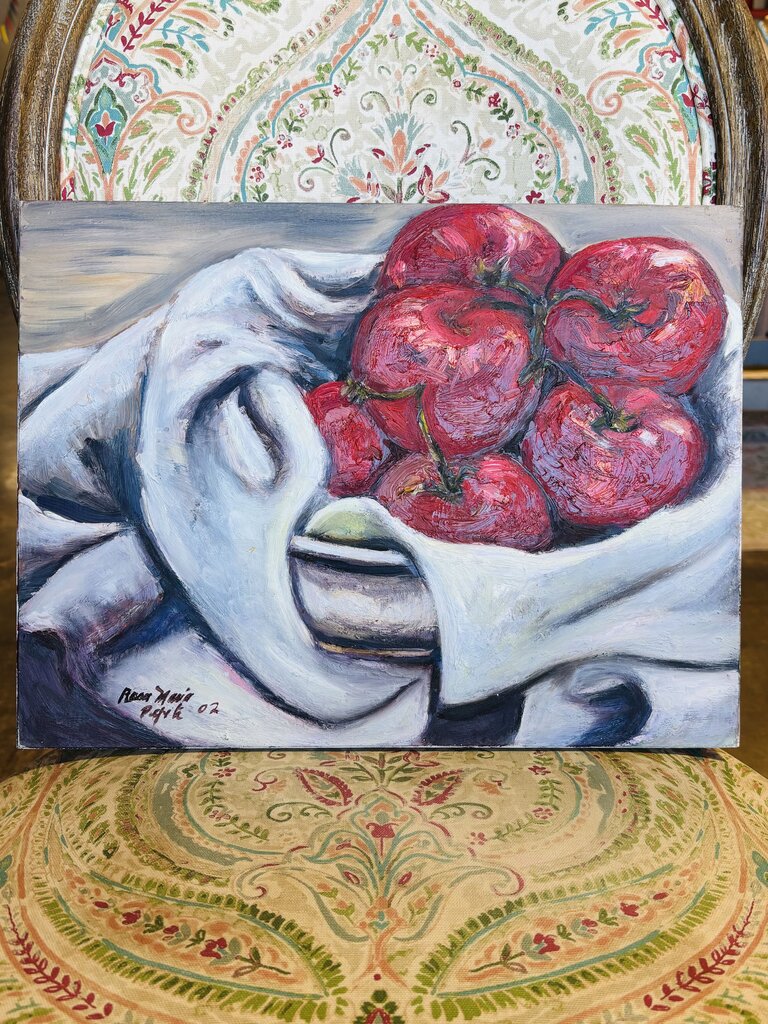 Original Art Bowl Of Tomatoes