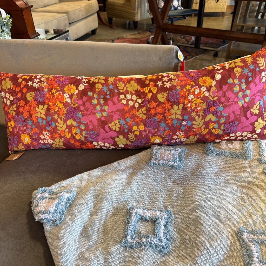 Floral Embroidered Lumbar
