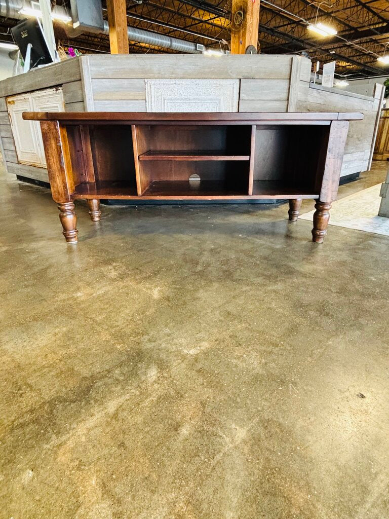 Wood Plank-Style Top Console 57.5 X 21 X 23.5