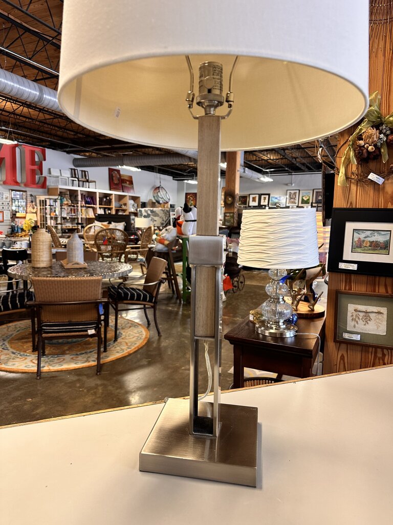 Adjustable Wood Column Lamp