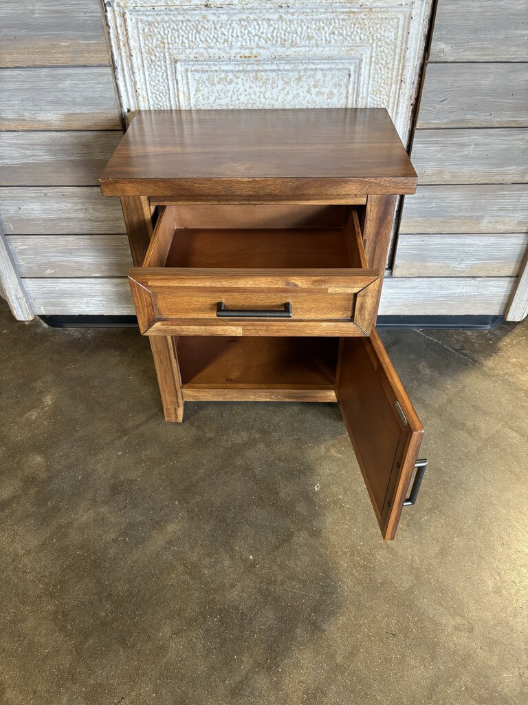 Rustic Wood End Table 20 X 13.5 X 25