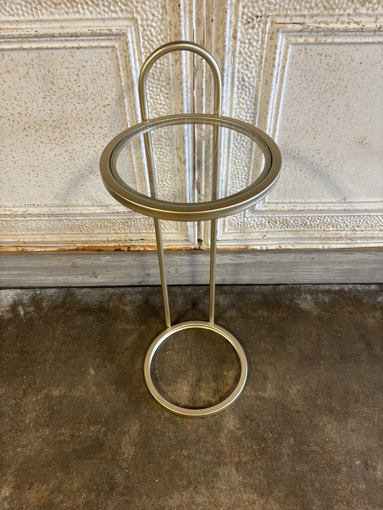 Round Small Side Table 10"R 24"H