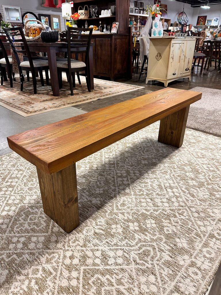Wood Bench 55.25 X 11.75 X 17.75
