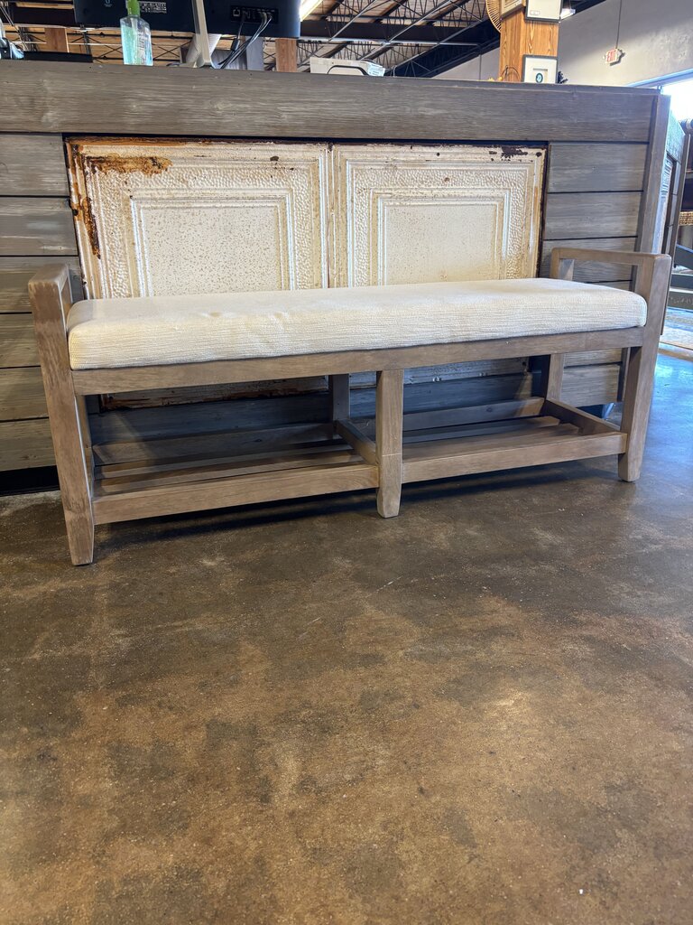 Slat Bottom Cushion Bench 54 X 16 X 22