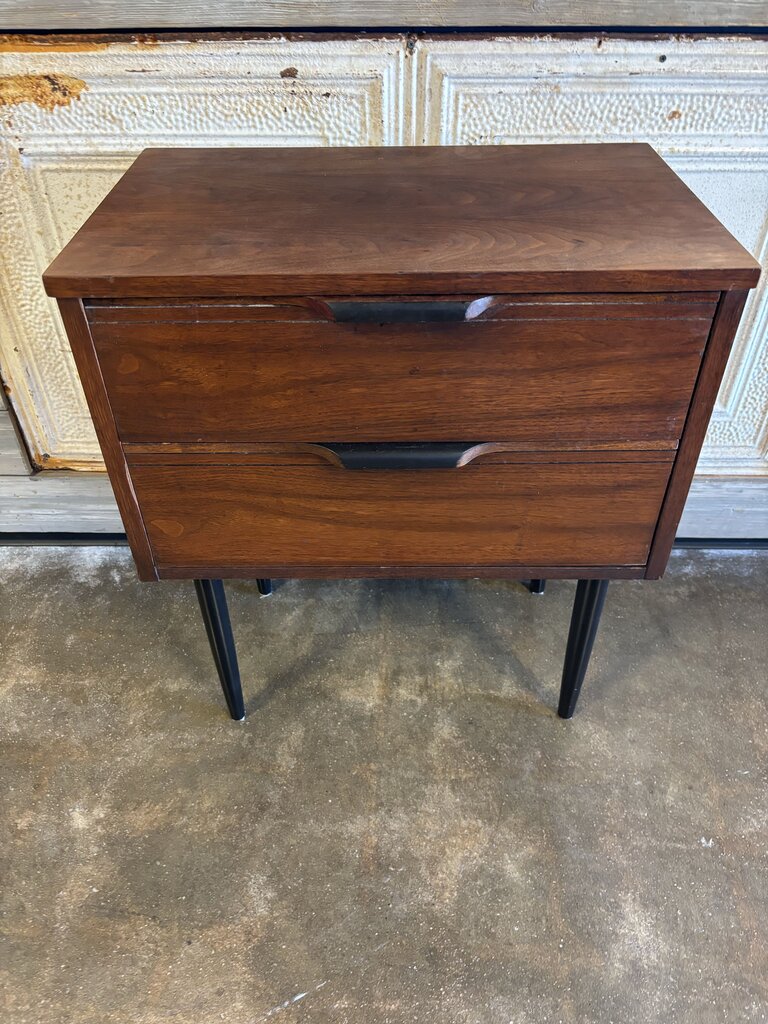 MCM 2 Drawer Side Table 28 X 15 X24