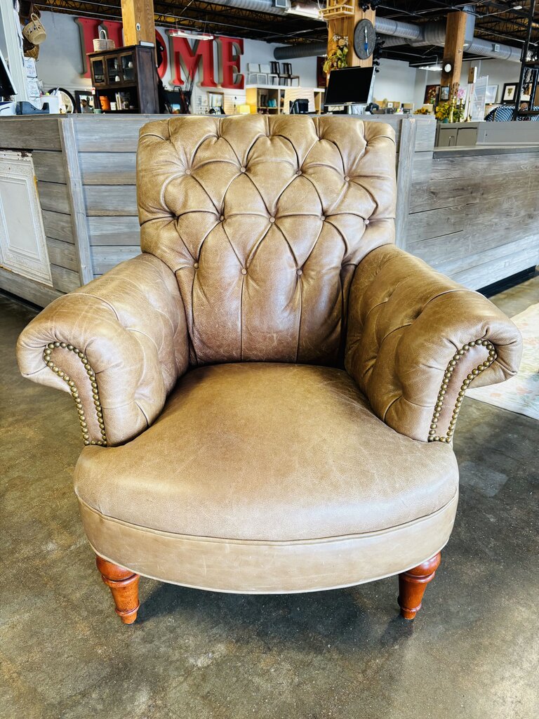 Tufted Leather Club Chair