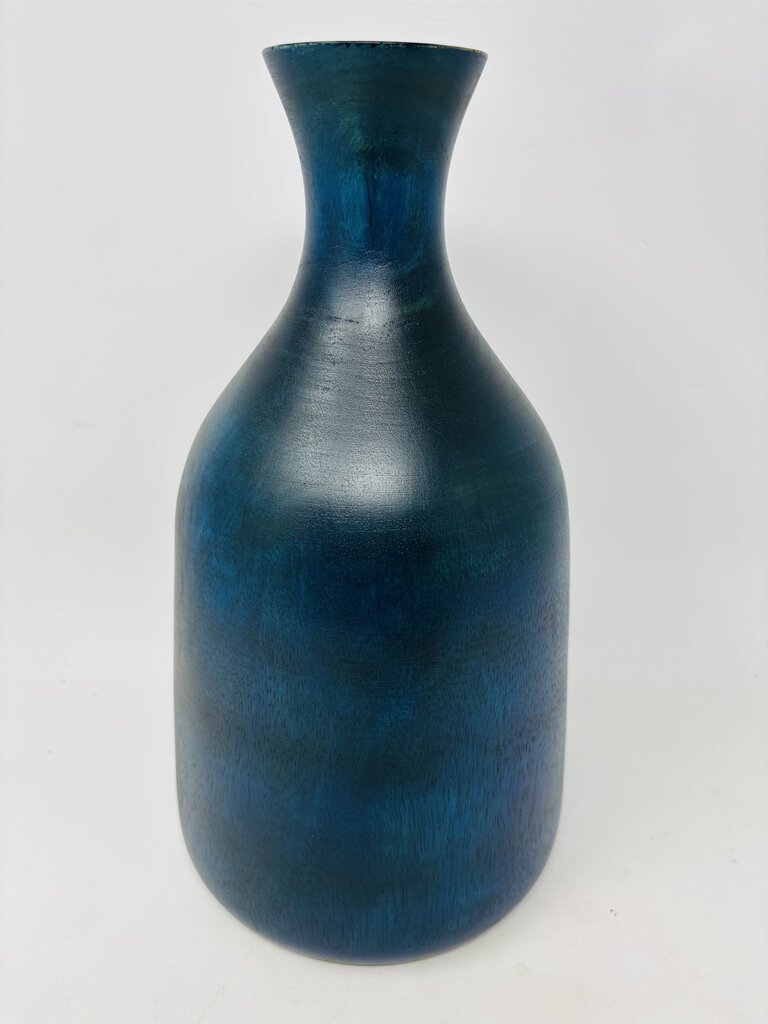 Wood Deep Green Vase