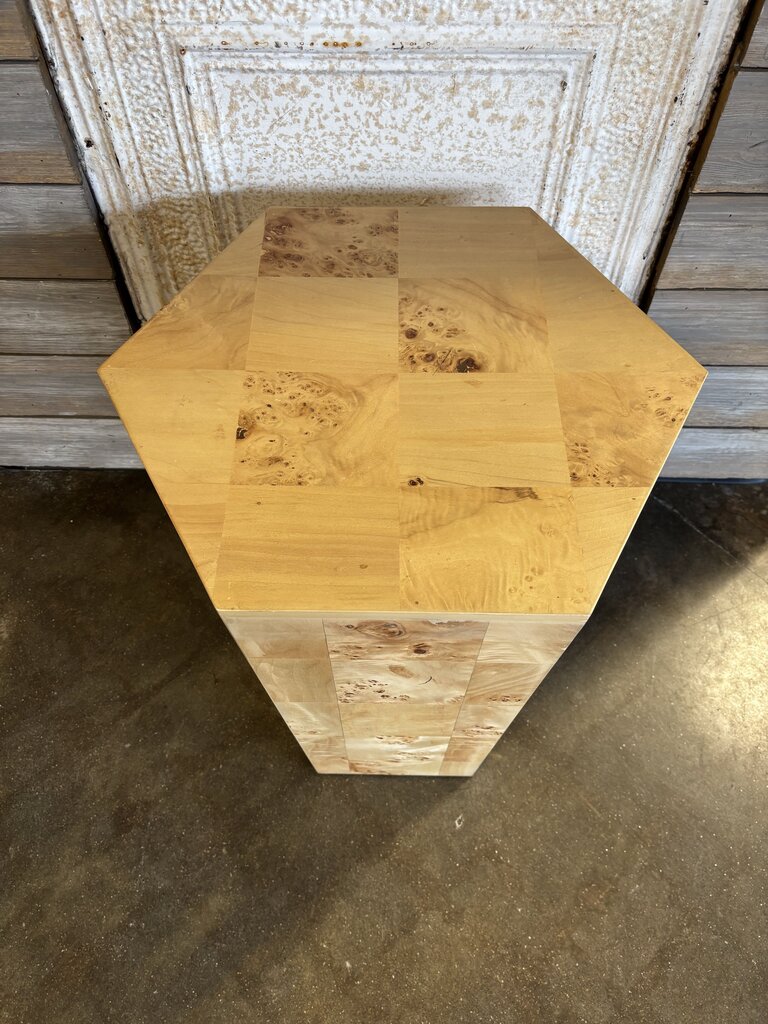 Wooden Hexagonal End Table