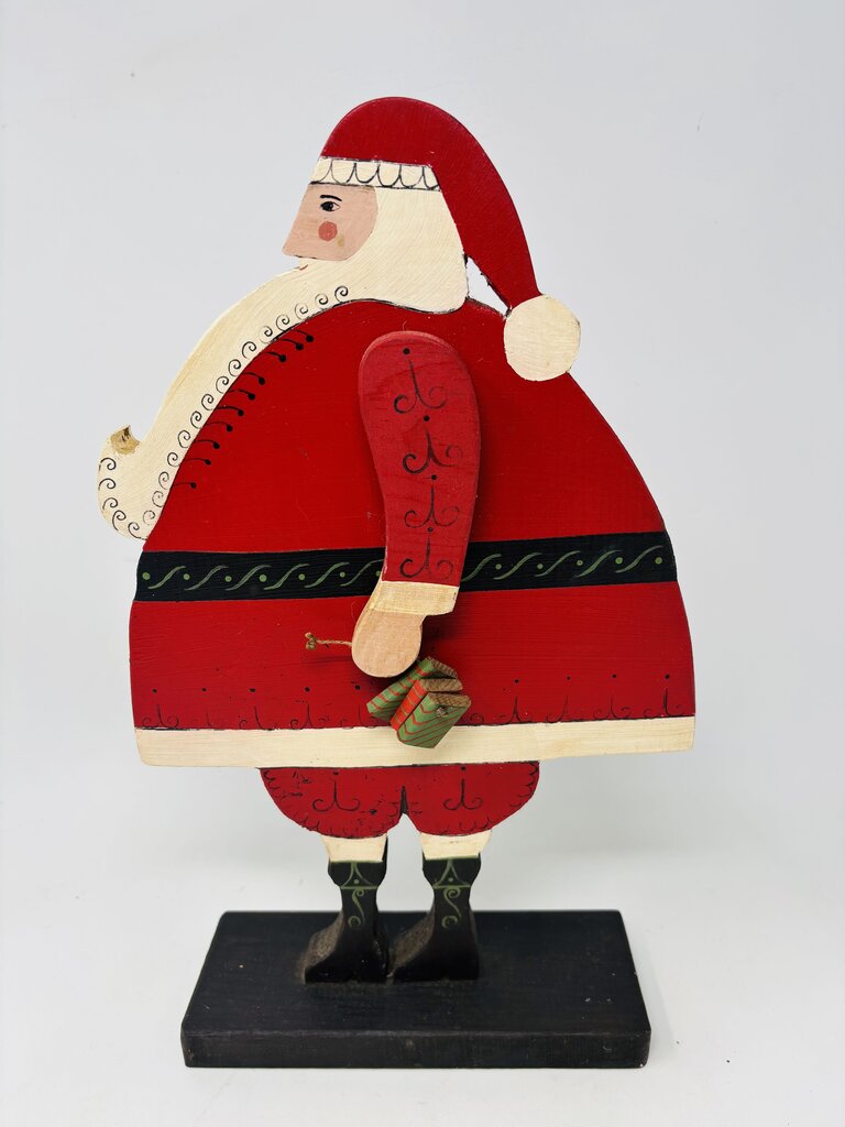 Wood Santa with Books