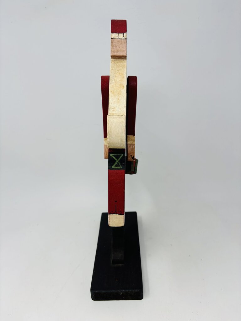 Wood Santa with Books