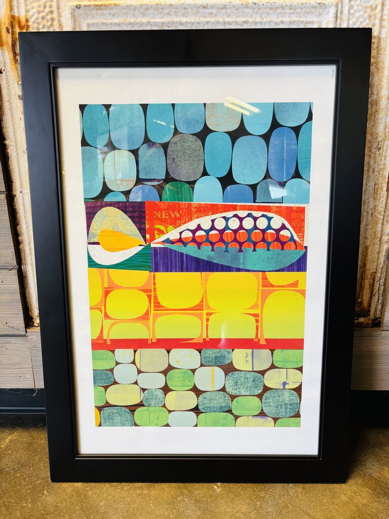 Mid Century Style Abstract Collage 19.25 X 27.25